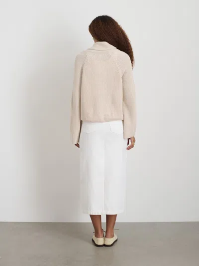 Alex Mill Marseille Cardigan In Cotton Linen In Ivory