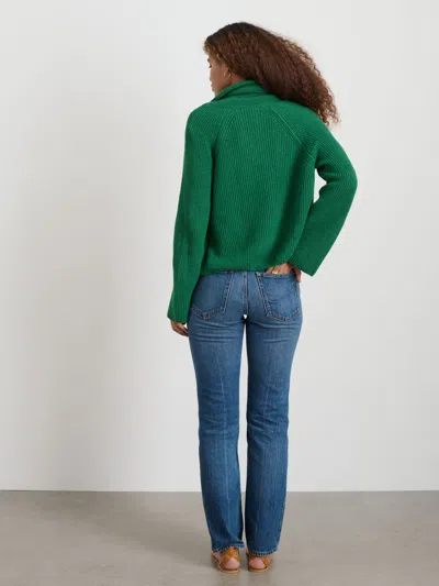 Alex Mill Marseille Double Breasted Cardigan In Verdant Green