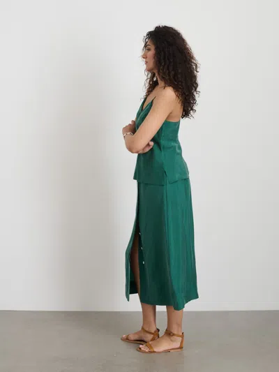 Alex Mill Mia Skirt In Cupro In Green