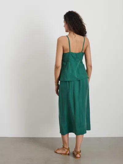Alex Mill Mia Skirt In Cupro In Green