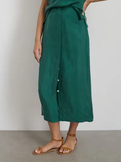 Alex Mill Mia Skirt In Cupro In Green