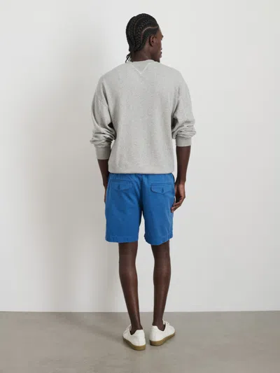 Alex Mill Pull On Short In Cotton Herringbone In Cunningham Blue