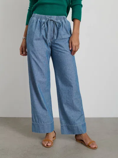 Alex Mill Riley Pant In Japanese Chambray In Chambray Rinse Wash