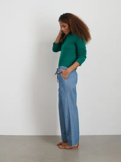 Alex Mill Riley Pant In Japanese Chambray In Chambray Rinse Wash