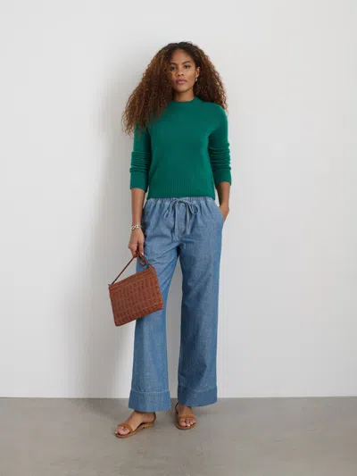 Alex Mill Riley Pant In Japanese Chambray In Chambray Rinse Wash
