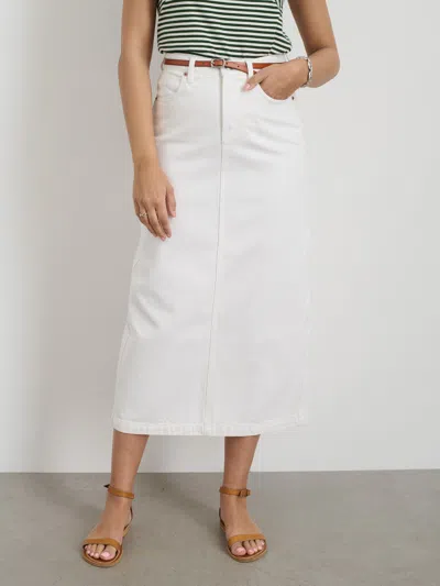 Alex Mill Ruby Denim Skirt In White Denim In Sea Salt
