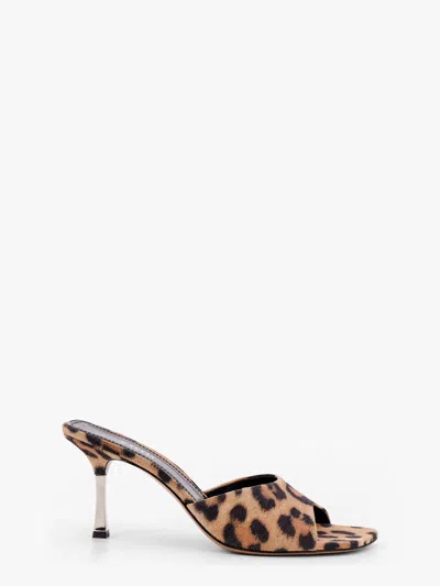 Paris Texas Lorena Suede Sandals With Animalier Printed