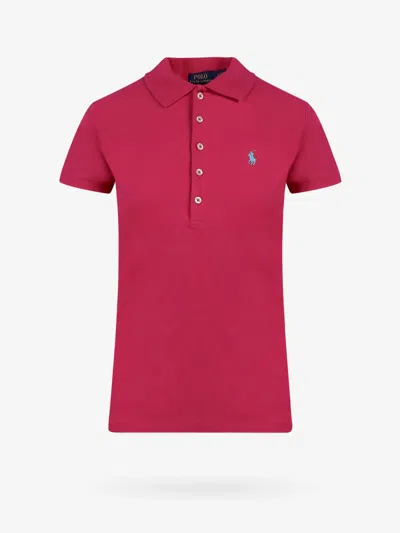 Polo Ralph Lauren Dark Pink Pony Logo-embroidered Polo Shirt
