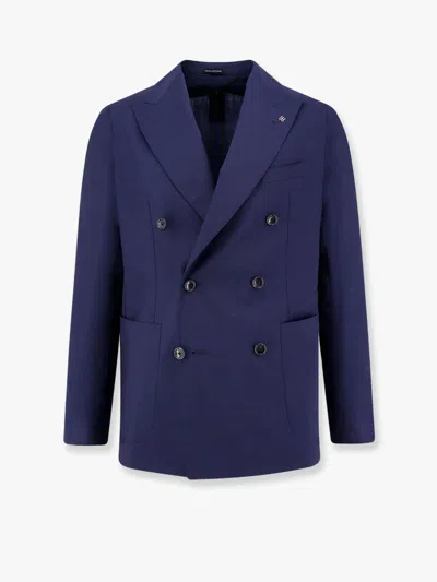 Tagliatore Wool Canvas Double-breasted Blazer