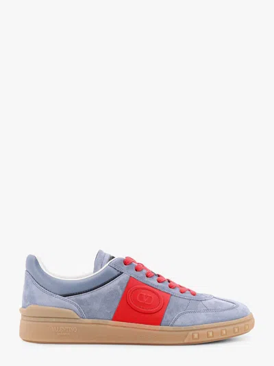 Valentino Garavani Men Upvillage Low Top Sneaker In Split Leather And Calfskin Nappa Leather