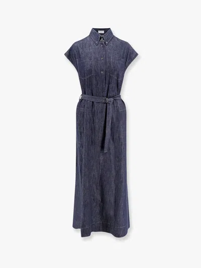 Brunello Cucinelli Denim Chemisier Long Dress