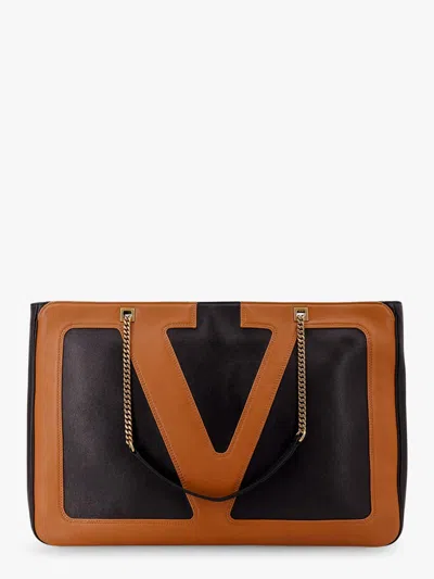 Valentino Black Nappa Leather Large Viva Superstar Shopping Bag