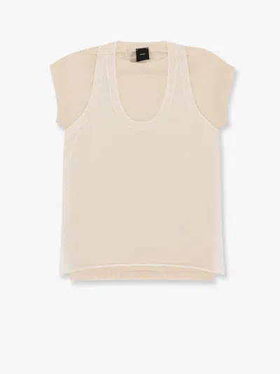 Pinko Mark Cotton Blend T-shirt With Combined Top
