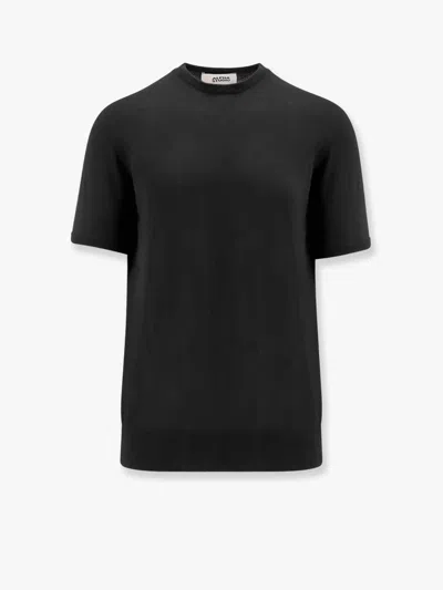 Alpha Studio Short-sleeve Round-neck T-shirt In Black
