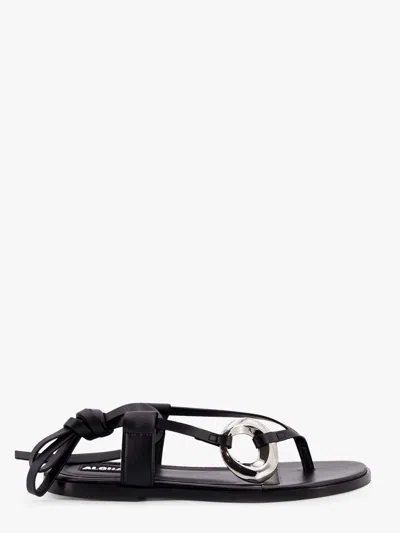 Alohas Morosia Leather Thong Sandals With Metal Ring