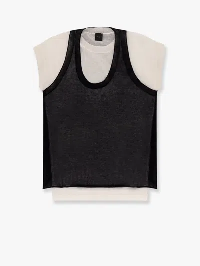 Pinko Mark Cotton Blend T-shirt With Combined Top