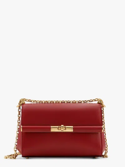 Dolce & Gabbana Marlene Red Shoulder Bag With Twist Lock In Leather Woman