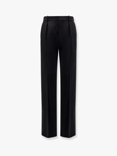 Saint Laurent Tuxedo Wool Trouser With Lateral Satin Bands