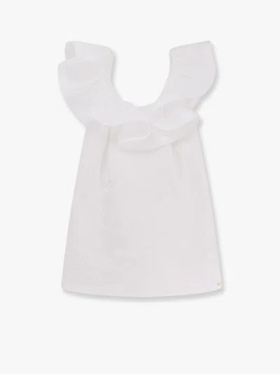 Elisabetta Franchi Floral Jacquard Mini Ruffled Dress