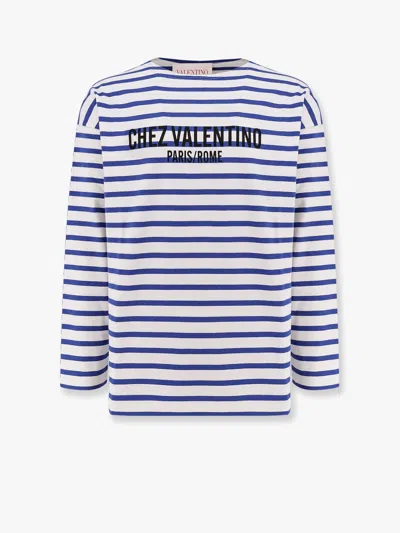 Valentino Chez Logo Long-sleeved Stripe T-shirt