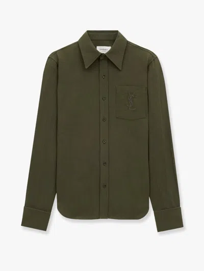 Saint Laurent Linen And Cotton "cassandre" Shirt