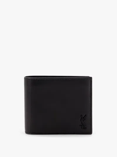 Saint Laurent Leather Logo Bi-fold Wallet