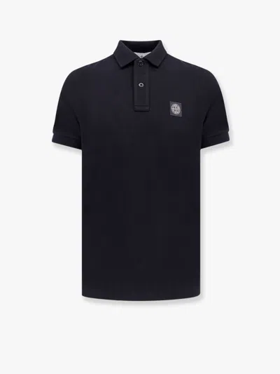 Shop Stone Island Stretch Cotton Polo Shirt