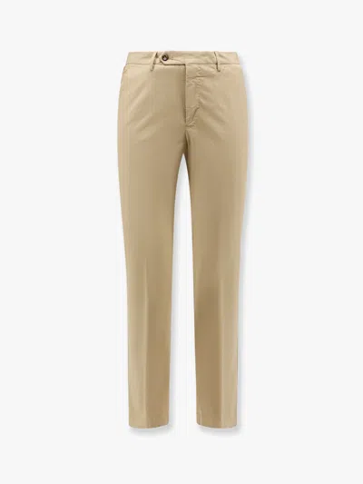 Pt Torino Stretch Cotton Trouser With Logo Metal Charm