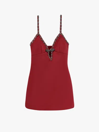 Self-portrait Self Portrait Women Satin Mini Dress With Jewel Details