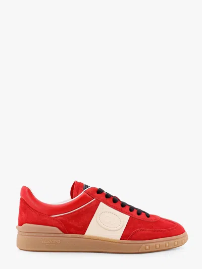 Valentino Garavani Upvillage Low Top Trainer In Split Leather And Calfskin Nappa Leather