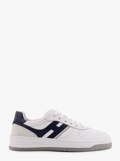 Hogan H630 Leather Sneakers With Contrasting Monogram In White