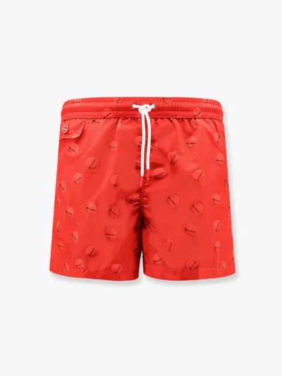 Kiton Printed Drawstring Swimming Trunks