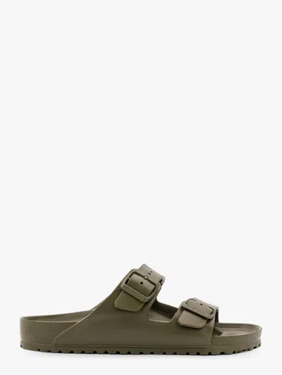 Birkenstock Mens Active Khaki Eva Arizona Double-strap Leather Sandals