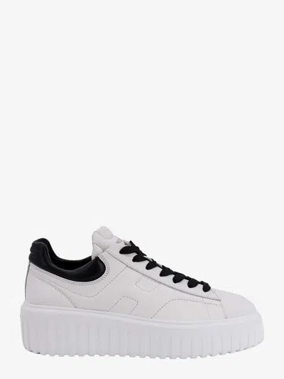 Hogan H-stripes Leather Sneakers With Contrasting Detail
