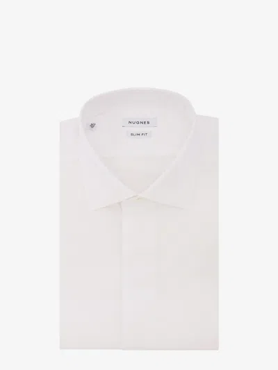 Nugnes 1920 Slim Fit Cotton Shirt With Plastron