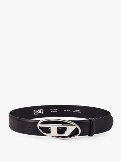 Diesel 4cm D Leather Buckle Belt