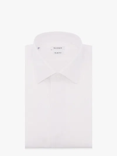 Nugnes 1920 Slim Fit Cotton Shirt With Plastron