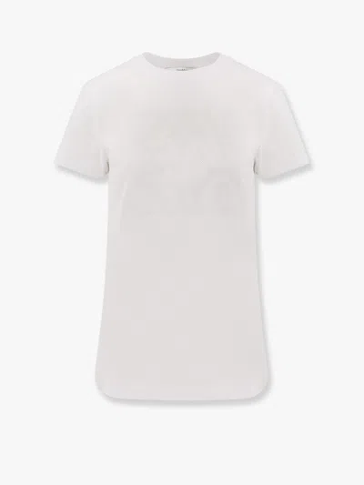 Max Mara Logo Embroidered Crewneck T-shirt In White