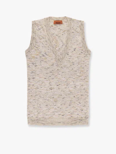 MISSONI MULTICOLOR VISCOSE BLEND TOP WITH SEQUINS 