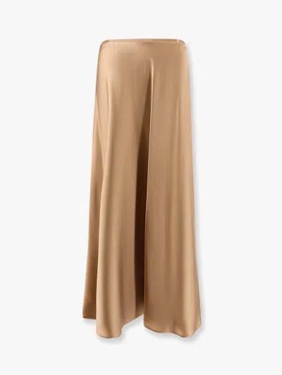 Max Mara Satin Midi Skirt Elastic Waistband