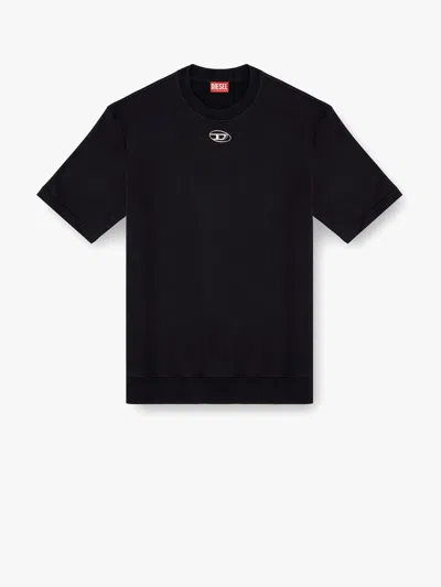 Diesel S-cooling Biologic Cotton Sweatshirt With Metal Oval-d Logo