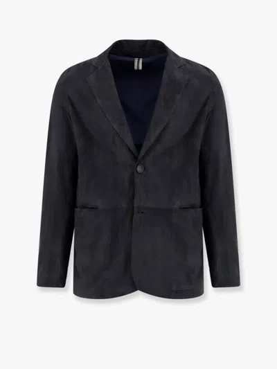 Dfour Suede Jacket With Peak Lapel