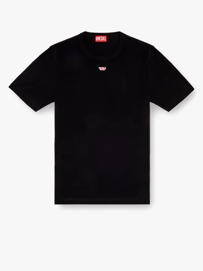 Diesel Mens  T-boxt Logo-embroidered Relaxed-fit Cotton T-shirt