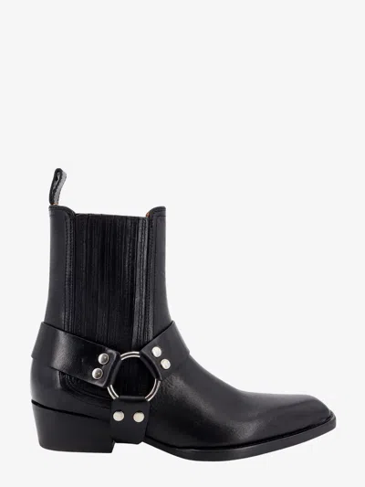 Paris Texas Helena Shiny Vintage Leather Ankle Boots