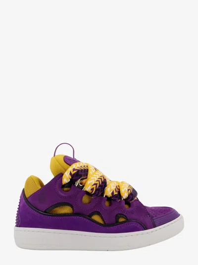 Shop Lanvin Curb Light Suede Sneakers