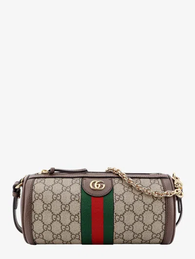 Gucci Gg Supreme Fabric Shoulder Bag With Iconic Web Detail