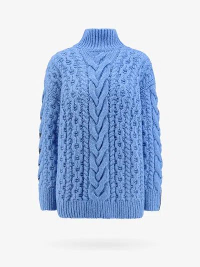 Stella Mccartney Two-tone Alpaca Blend Turtleneck Sweater