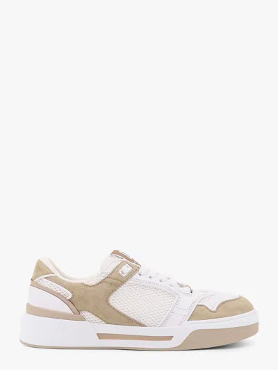 Dolce & Gabbana New Roma White Leather Sneakers In Multicolour