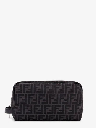 Fendi Men Embroidered Fabric Ff Beauty Case