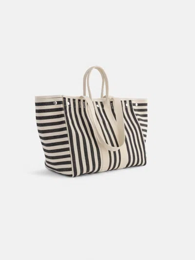 Alex Mill The Perfect Weekend Tote In Black Stripe In Black/natural